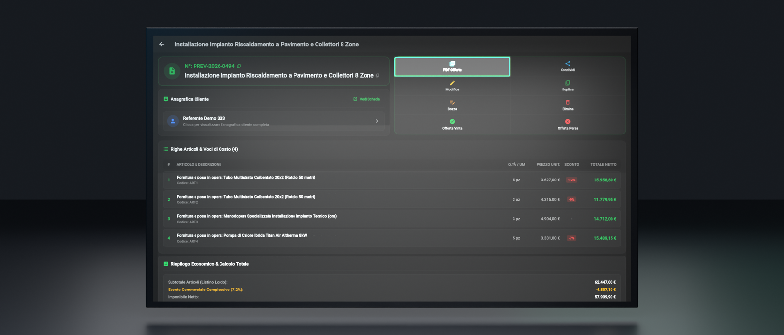 KUSTOR CRM Offerta Commerciale e Preventivatore 3D